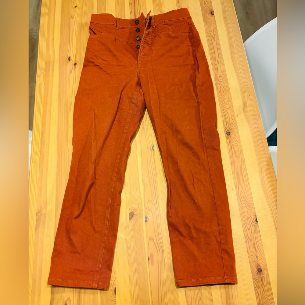 Express burnt orange Mom pants high rise
